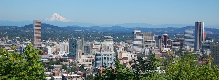 Downtown Seattle Skyline with Space Needle Photo of Downtown Seattle with Space Needle and Mount Rainier